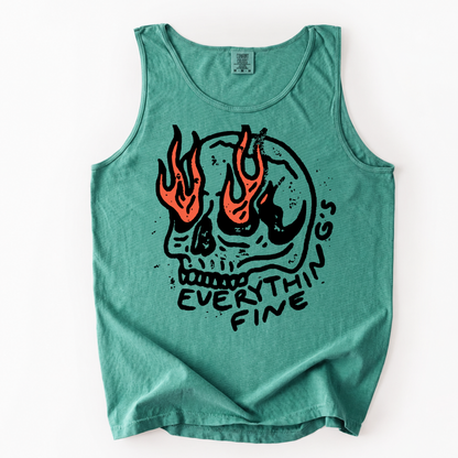 ChaoticClub Everything Is Fine Skull Tank Top