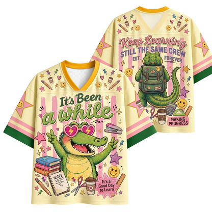 ChaoticClub It's Been a While Crocodile Back to School Mesh Jersey