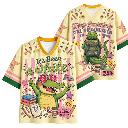 ChaoticClub It's Been a While Crocodile Back to School Mesh Jersey