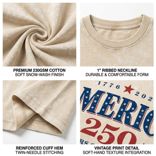Chaoticclub 250th America 1776-2026 Washed T-Shirt