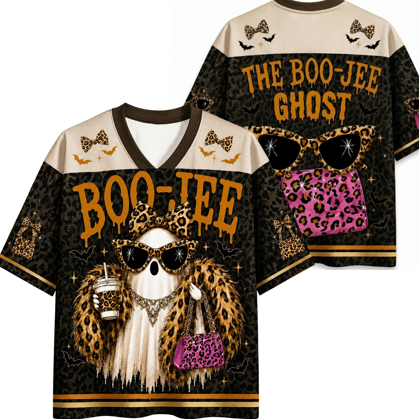 ChaoticClub Boo Jee Leopard Mesh Jersey