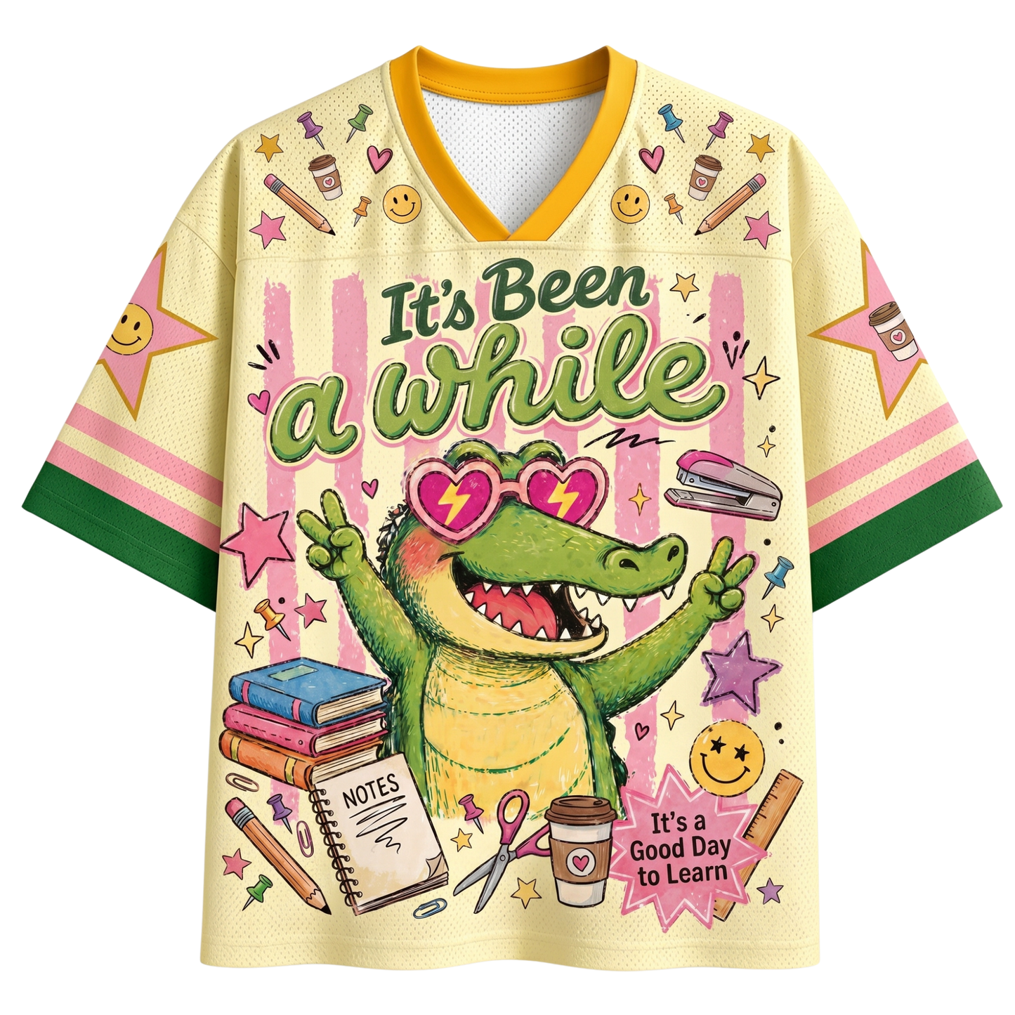 ChaoticClub It's Been a While Crocodile Back to School Mesh Jersey