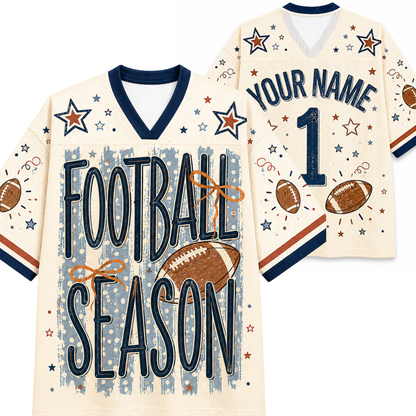 Chaotic Club Vintage Stripes Football Mom Mesh Jersey