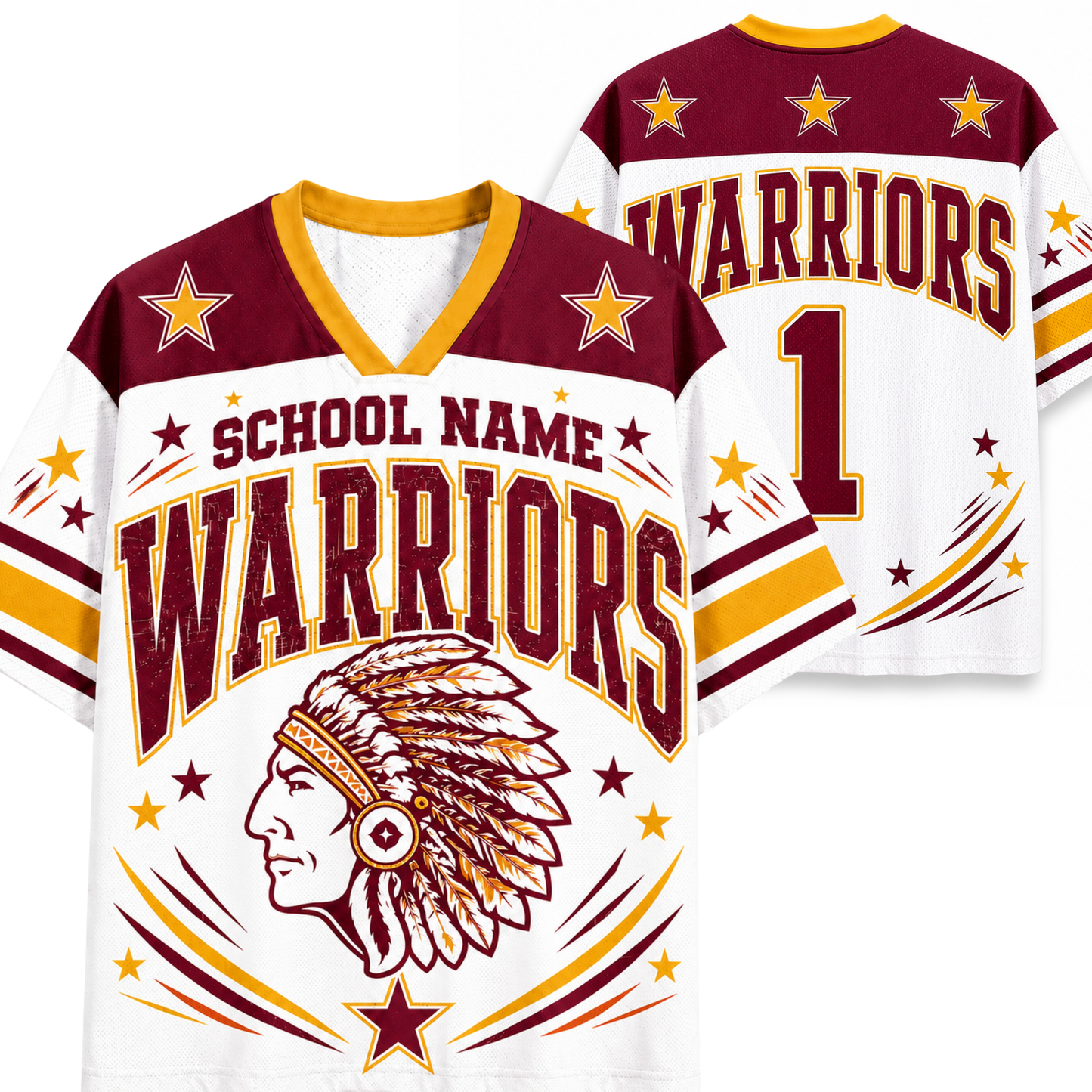 Chaotic Club Retro School Mascot School Spirit Team Mesh Jersey