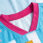 ChaoticClub Blue & White Striped Feral Summer Raccoon Mesh Jersey