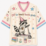 ChaoticClub Off To Teach Back to School Racoon Mesh Jersey