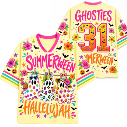 ChaoticClub Summerween Hallelujah Ghost Halloween Mesh Jersey