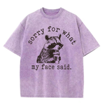 ChaoticClub Sorry For What My Face Said Washed T-Shirt