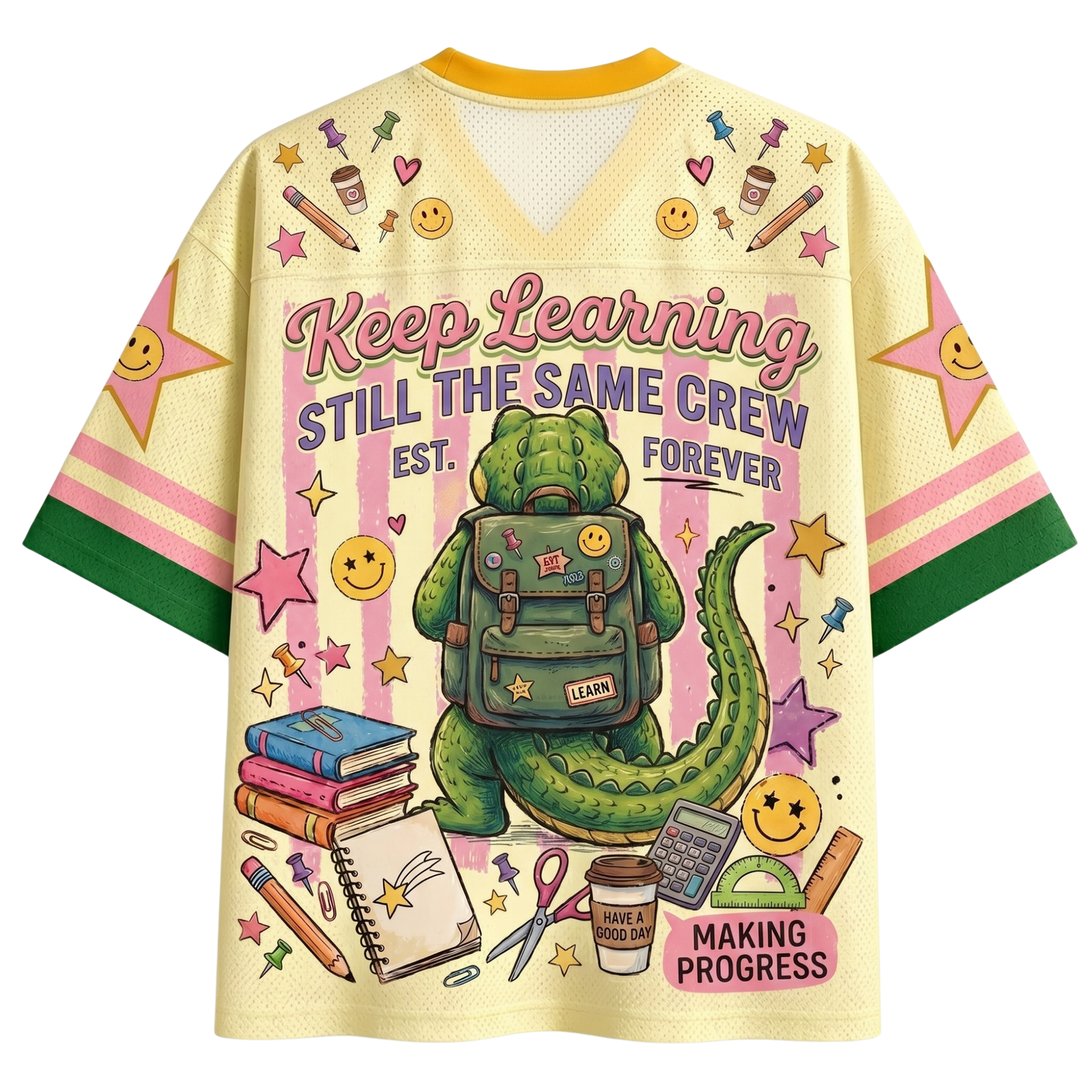 ChaoticClub It's Been a While Crocodile Back to School Mesh Jersey