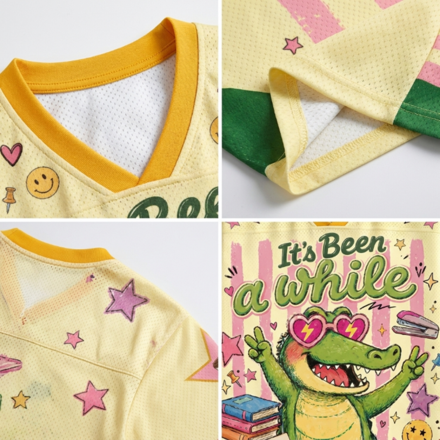 ChaoticClub It's Been a While Crocodile Back to School Mesh Jersey