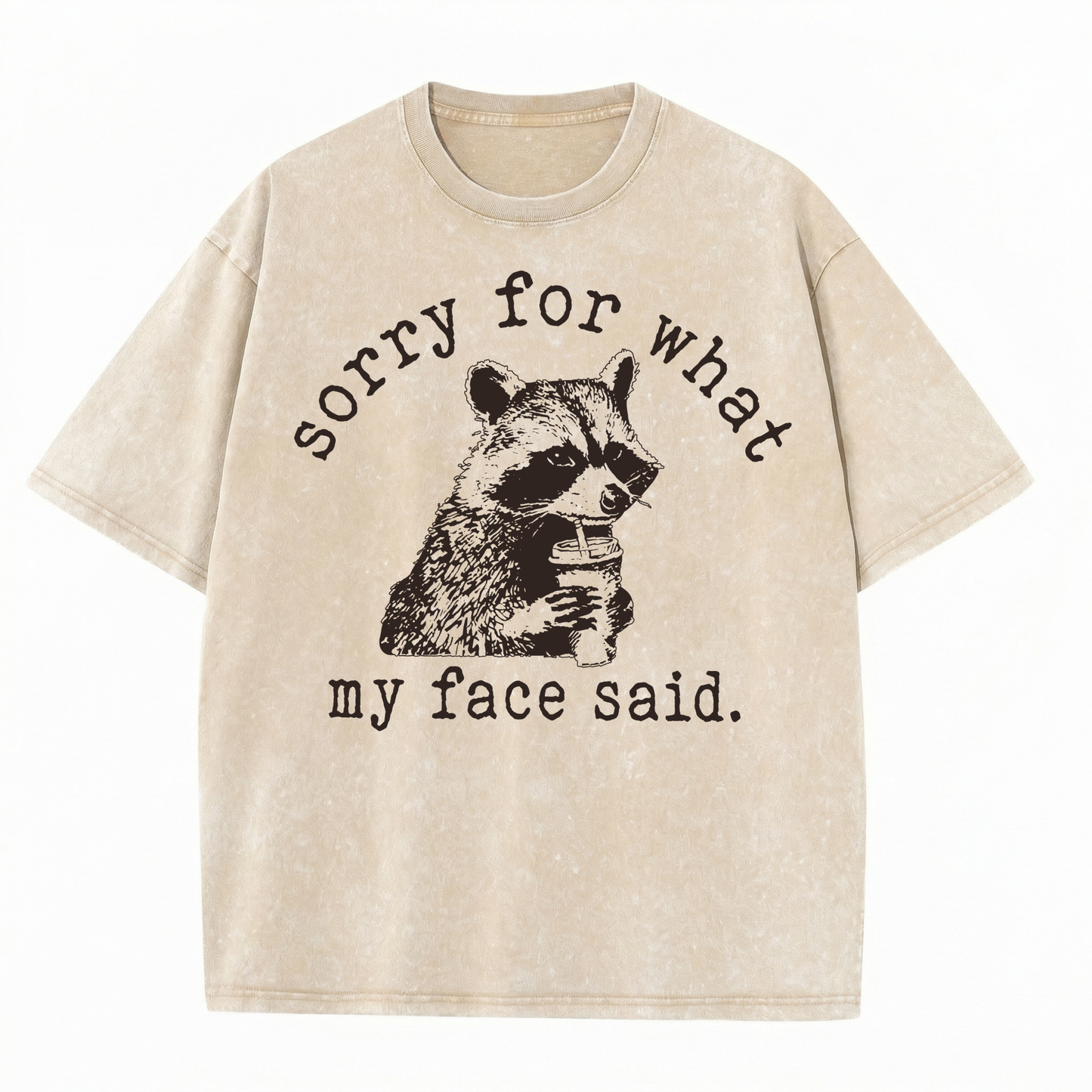 ChaoticClub Sorry For What My Face Said Washed T-Shirt