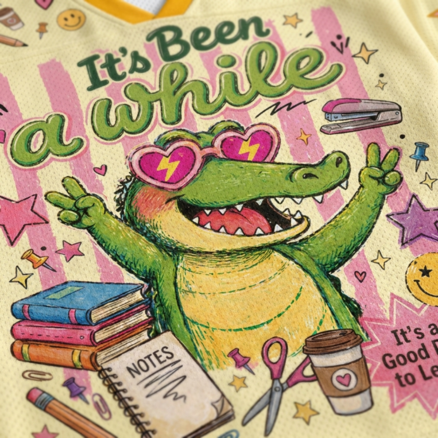ChaoticClub It's Been a While Crocodile Back to School Mesh Jersey