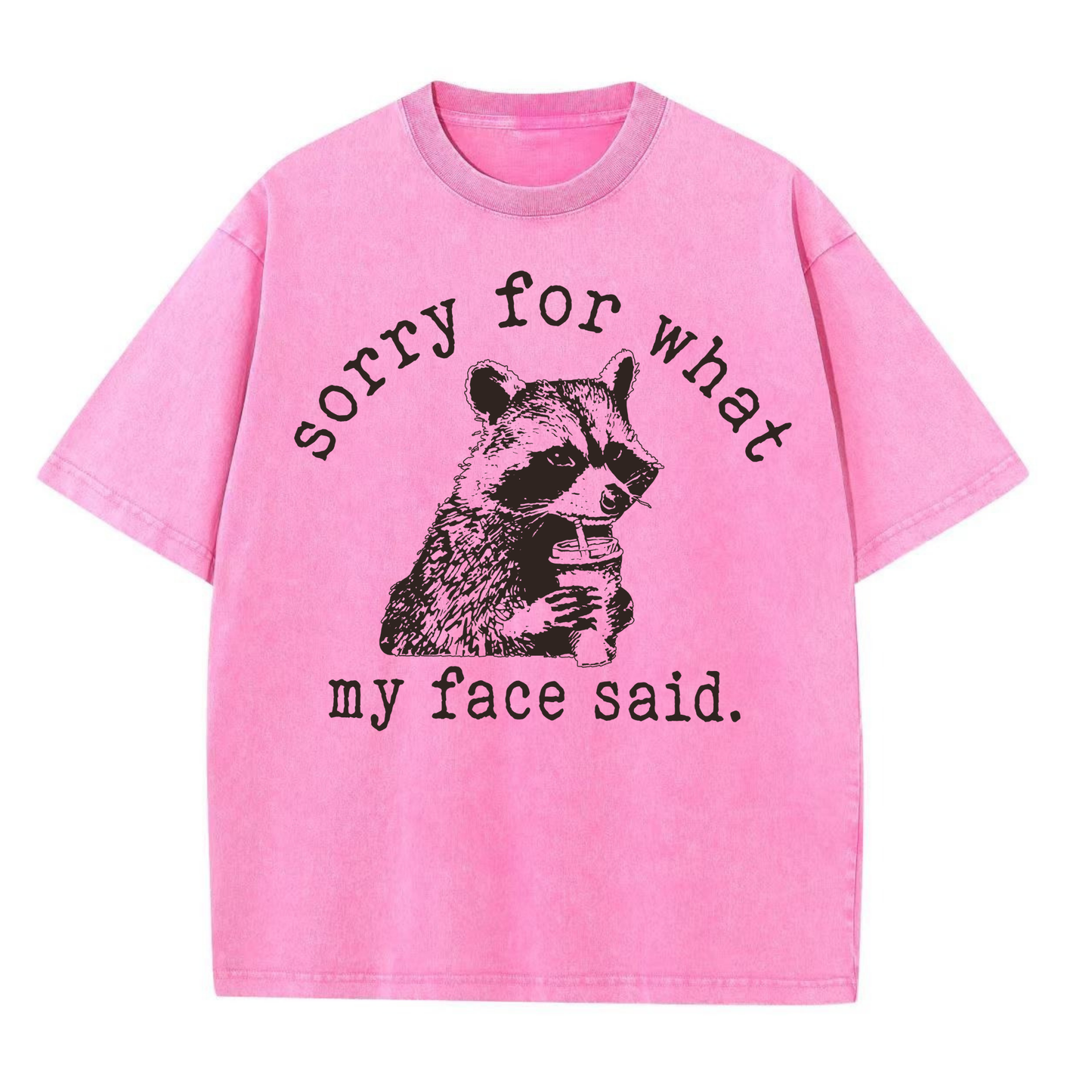 ChaoticClub Sorry For What My Face Said Washed T-Shirt