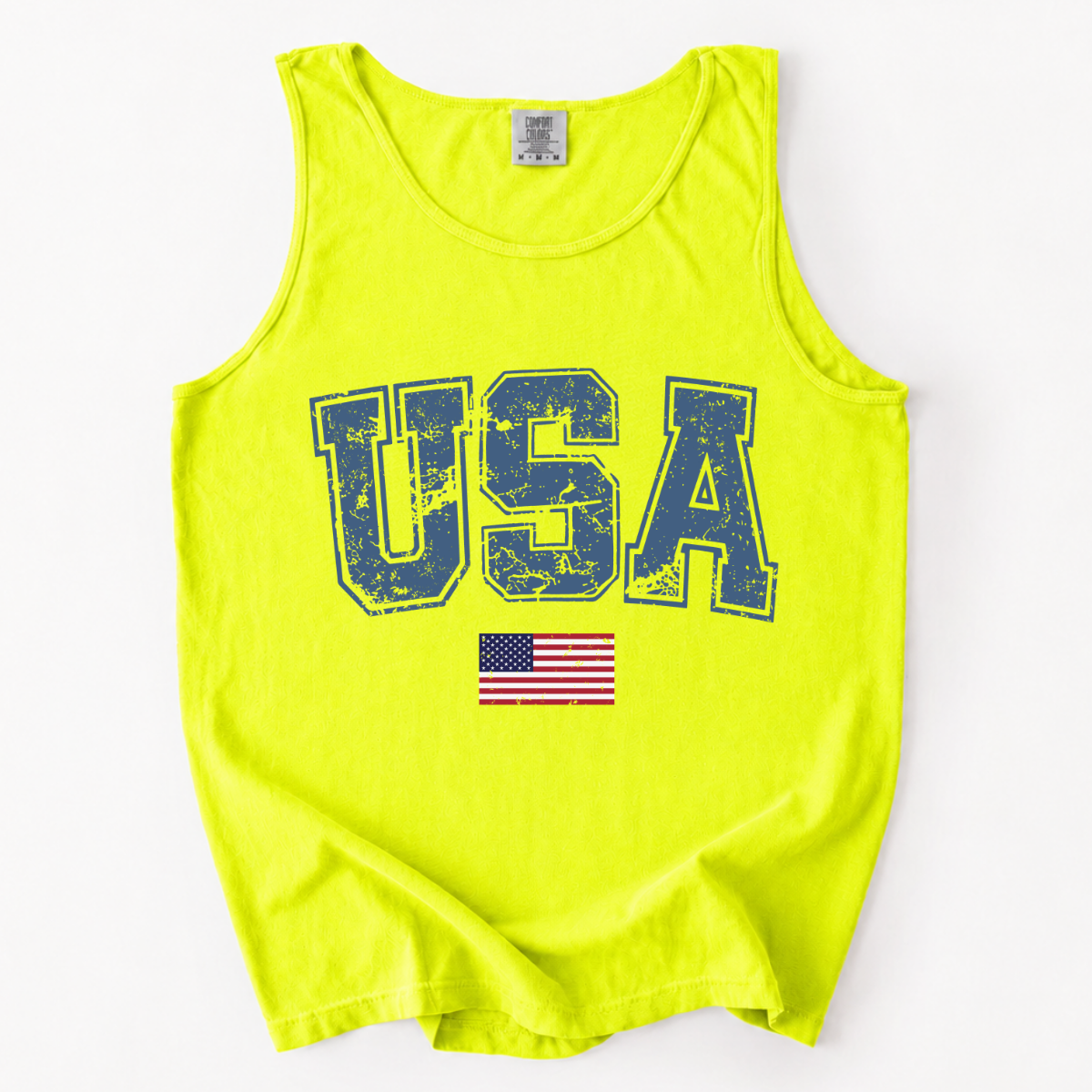 ChaoticClub Vintage USA Flag Tank Top