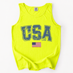 ChaoticClub Vintage USA Flag Tank Top