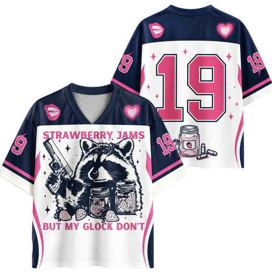 ChaoticClub Strawberry Jams Glock Raccoon Pink Mesh Jersey