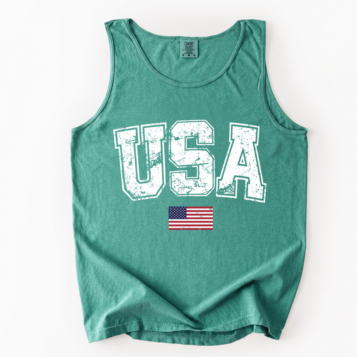 ChaoticClub Vintage USA Flag Tank Top