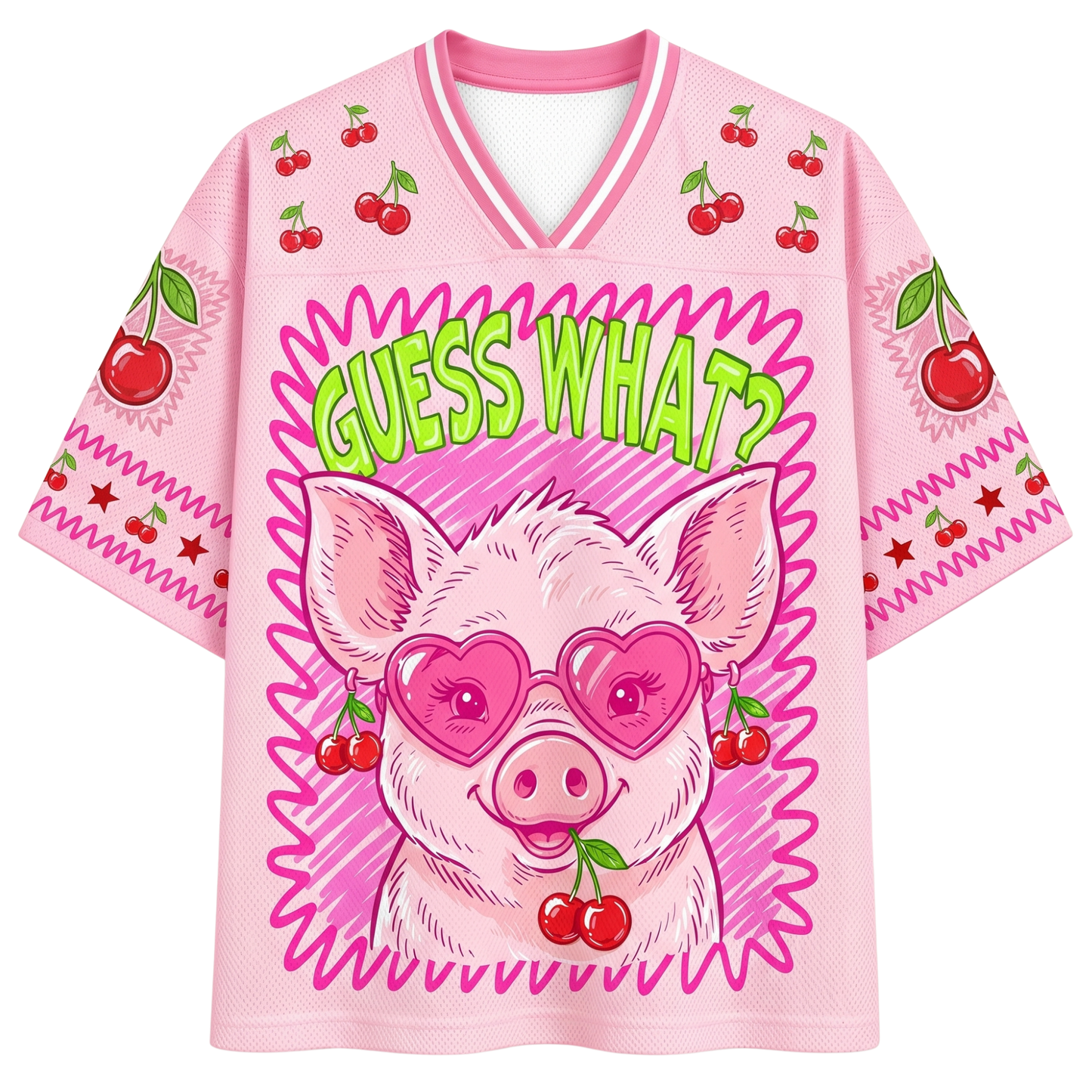 ChaoticClub Guess What Piggy Butt Summer Mesh Jersey