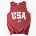 ChaoticClub Vintage USA Flag Tank Top