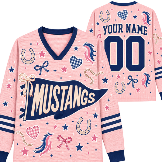 Chaotic Club Custom School Mascot Game Day Long Sleeve Jersey
