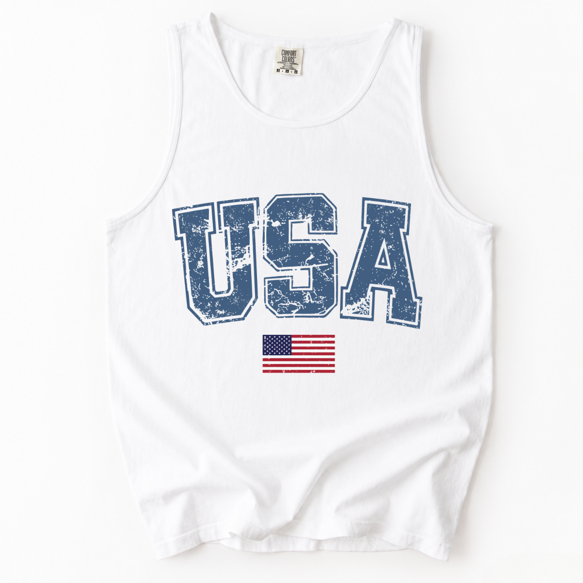 ChaoticClub Vintage USA Flag Tank Top