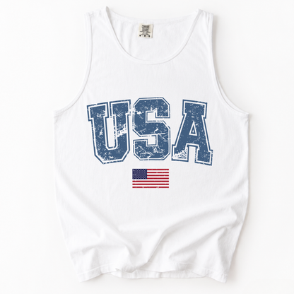 ChaoticClub Vintage USA Flag Tank Top