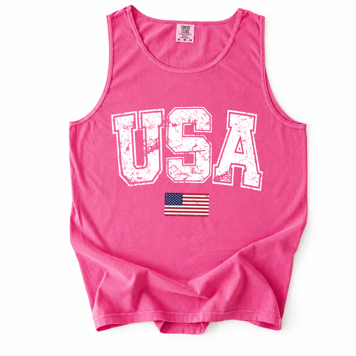 ChaoticClub Vintage USA Flag Tank Top