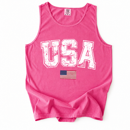 ChaoticClub Vintage USA Flag Tank Top
