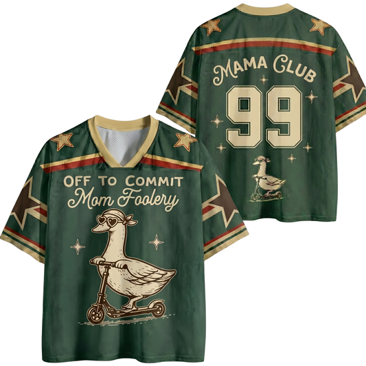 ChaoticClub Off To Commit Mom Foolery Mesh Jersey