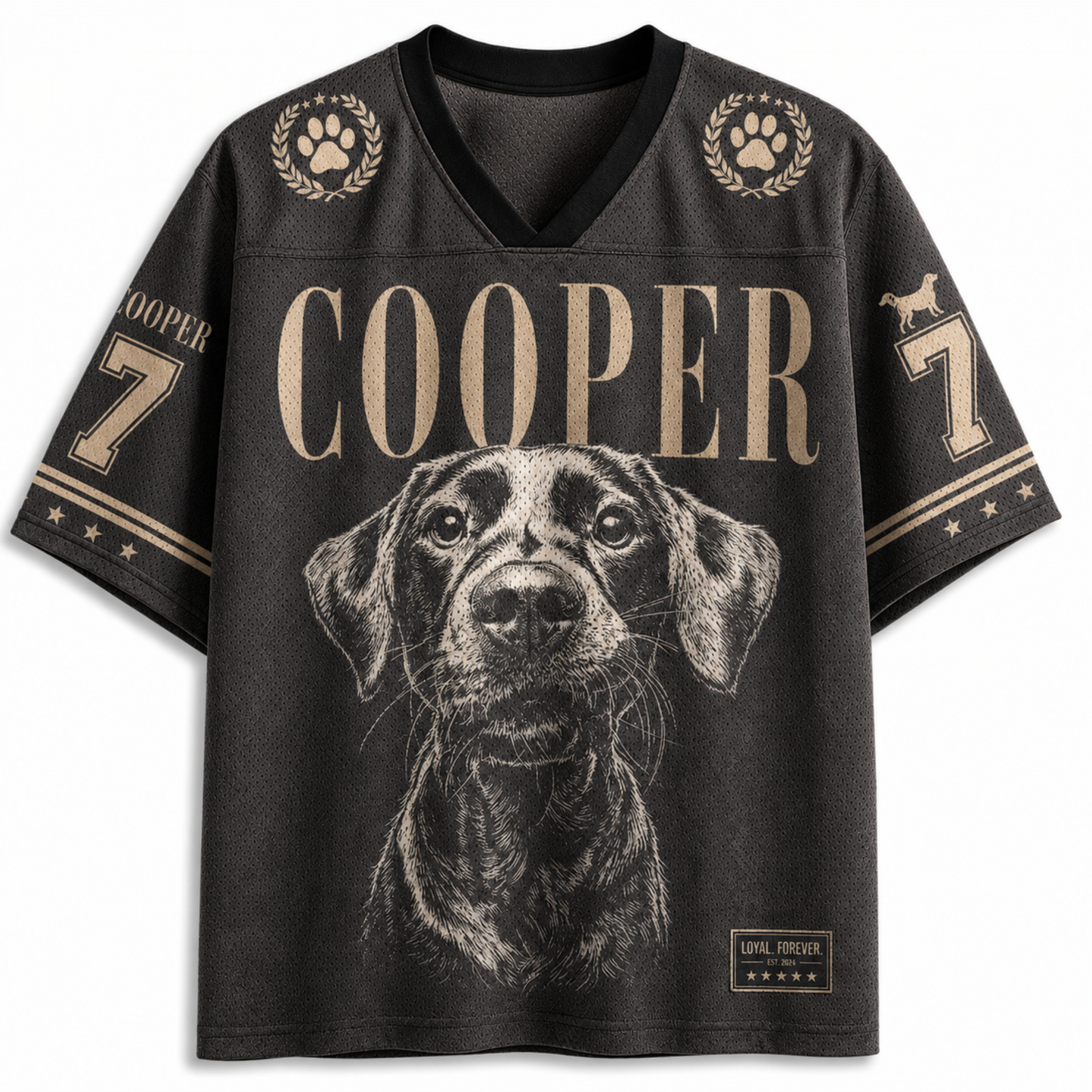 ChaoticClub Pet Photo And Name Shirt  Personalized Mesh Jersey