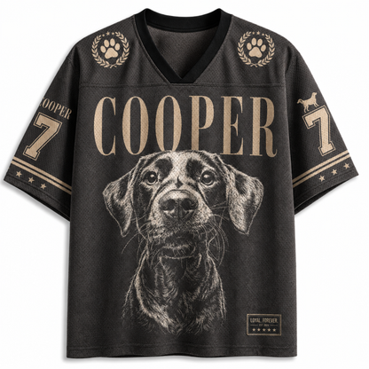 ChaoticClub Pet Photo And Name Shirt  Personalized Mesh Jersey