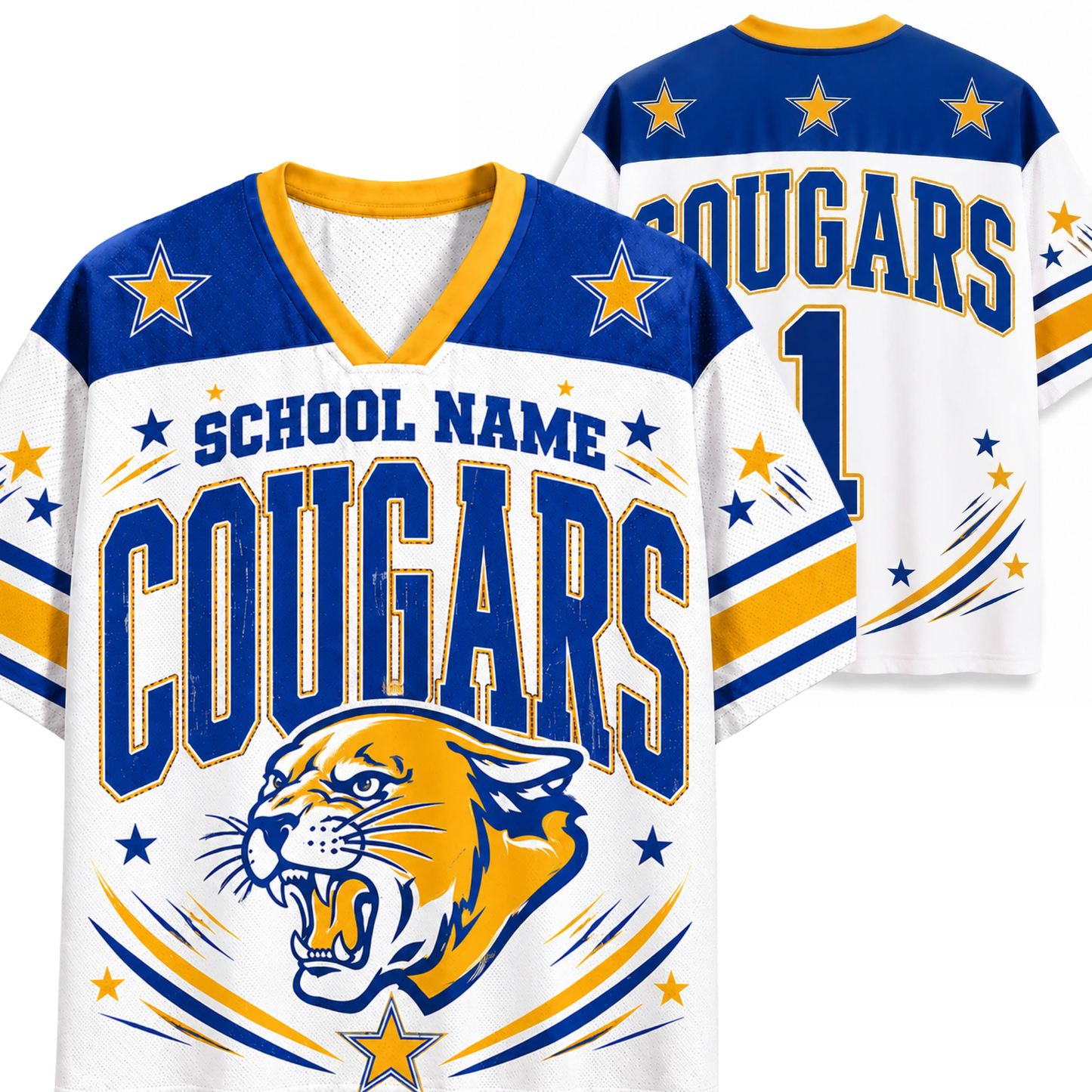 Chaotic Club Retro School Mascot School Spirit Team Mesh Jersey