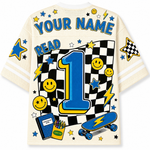 ChaoticClub Cool Skateboard Lightning Smiley Mesh Jersey