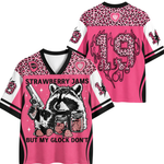 ChaoticClub Strawberry Jams Glock Leopard Pink Raccoon Mesh Jersey