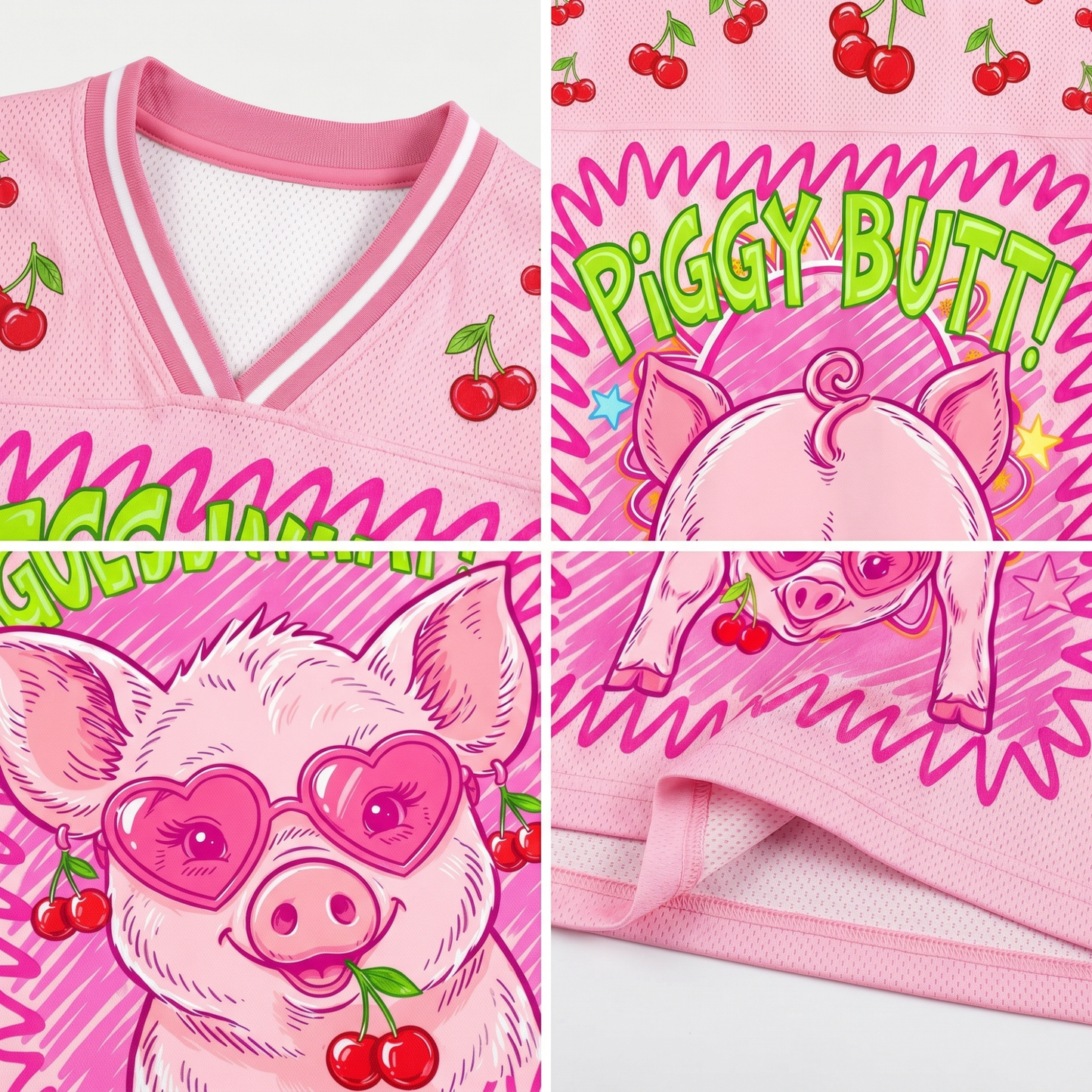 ChaoticClub Guess What Piggy Butt Summer Mesh Jersey