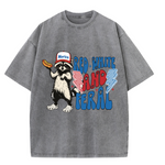 Chaoticclub 250th Red White and Feral Washed T-Shirt
