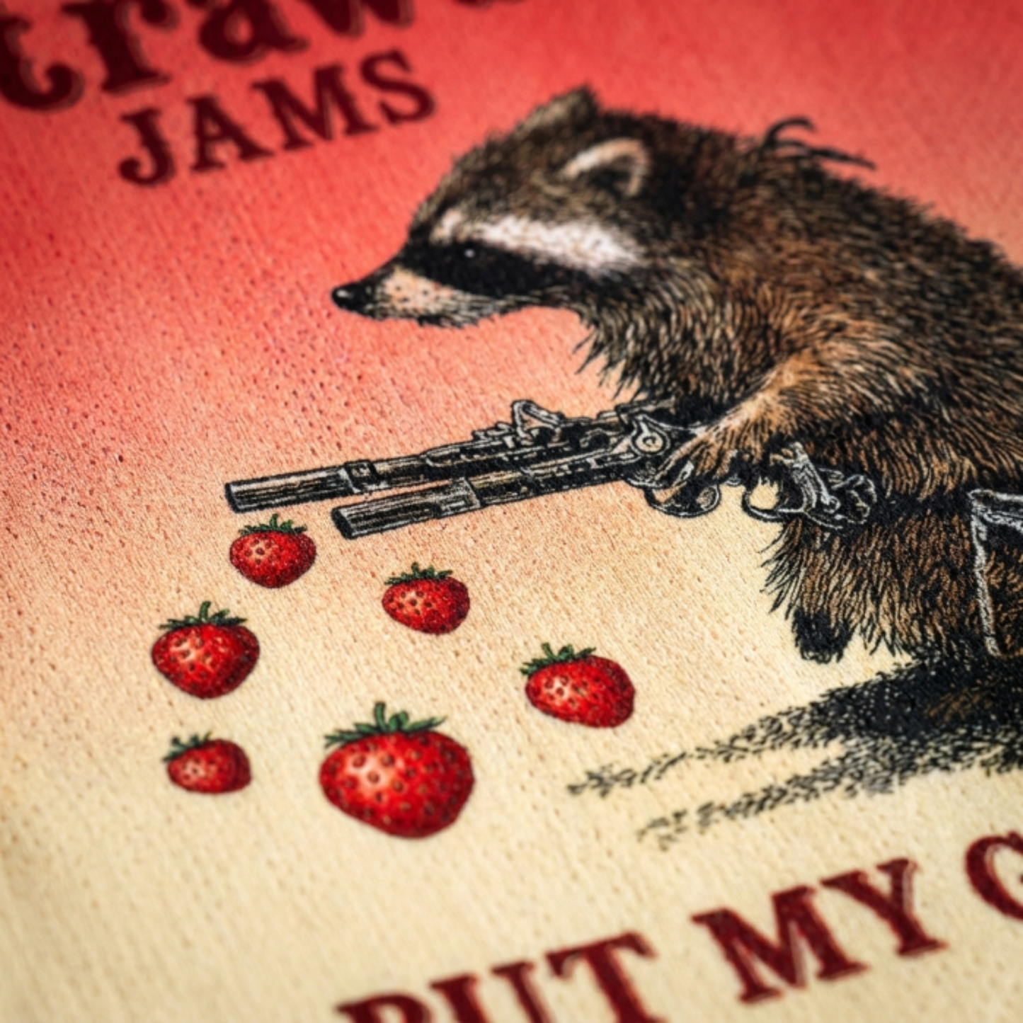 ChaoticClub Strawberry Jams Glock Funny Raccoon Mesh Jersey