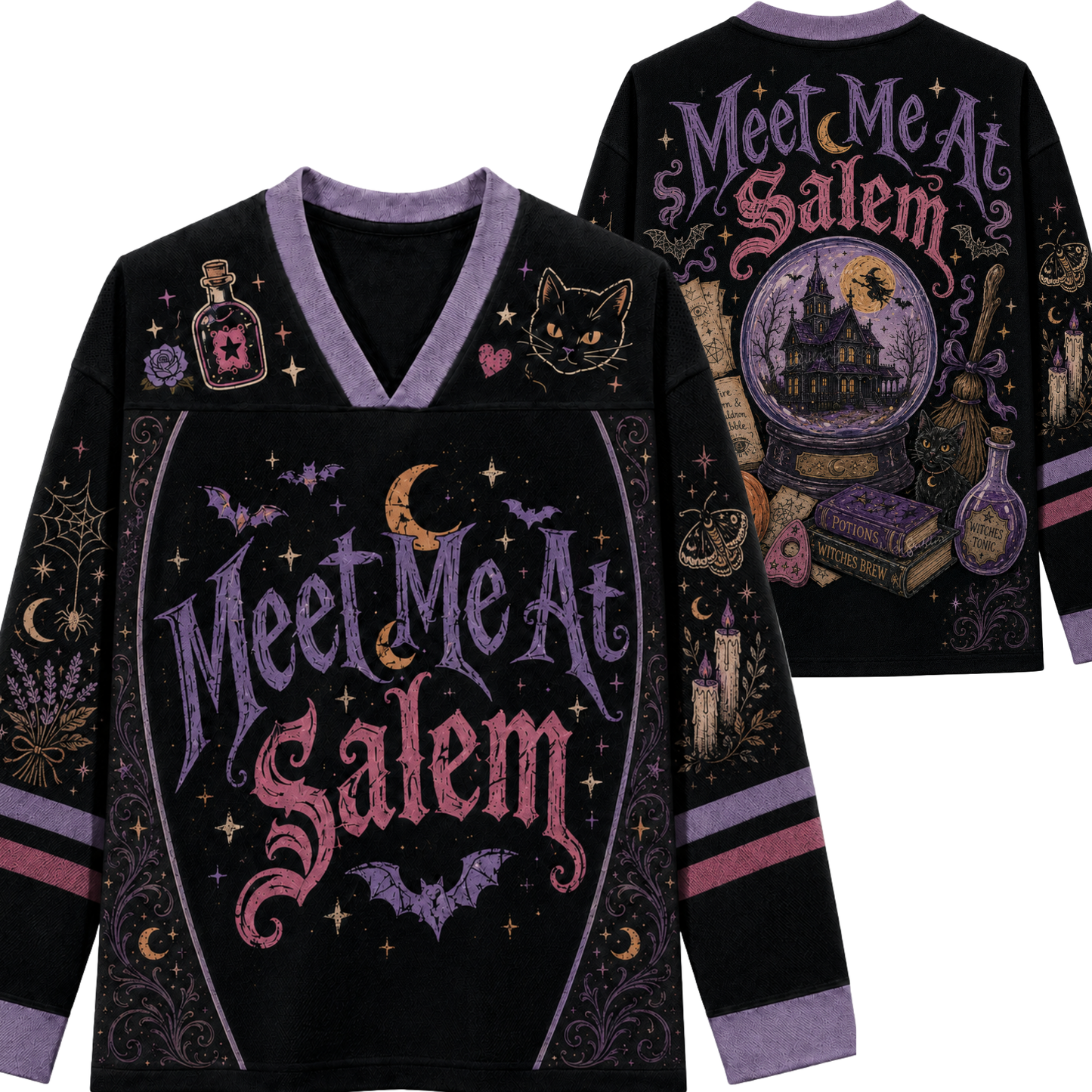Chaotic Club Meet Me At Salem Halloween Long Sleeve Jersey