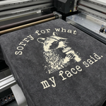 ChaoticClub Sorry For What My Face Said Washed T-Shirt