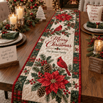 Chaotic Club Farmhouse Christmas Quilted Table Runner
