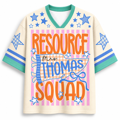 Chaotic Club Custom Stripes School Staff Matching Mesh Jersey