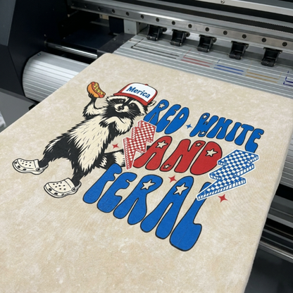 Chaoticclub 250th Red White and Feral Washed T-Shirt