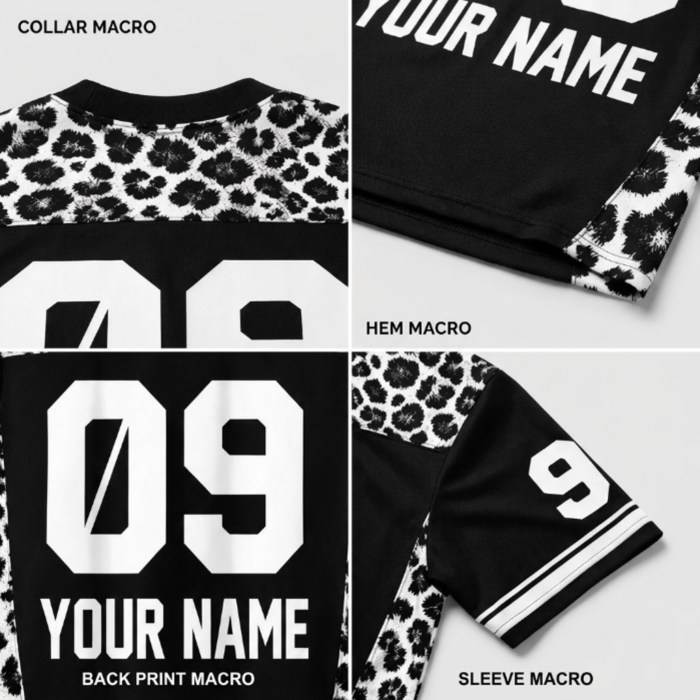 ChaoticClub Off To Watch Soccer Leopard Goose Mesh Jersey