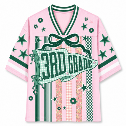 ChaoticClub Striped Grade Level Team Teacher Mesh Jersey