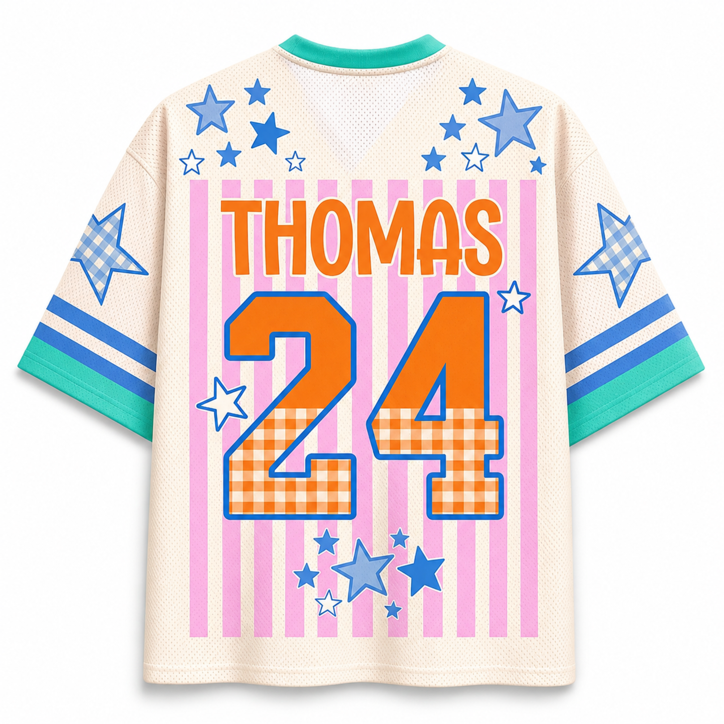 Chaotic Club Custom Stripes School Staff Matching Mesh Jersey