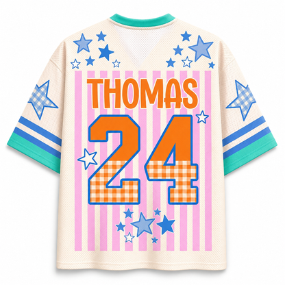 Chaotic Club Custom Stripes School Staff Matching Mesh Jersey