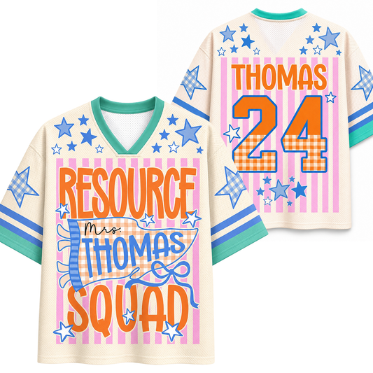 Chaotic Club Custom Stripes School Staff Matching Mesh Jersey