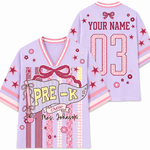 ChaoticClub Striped Grade & Name Teacher Mesh Jersey