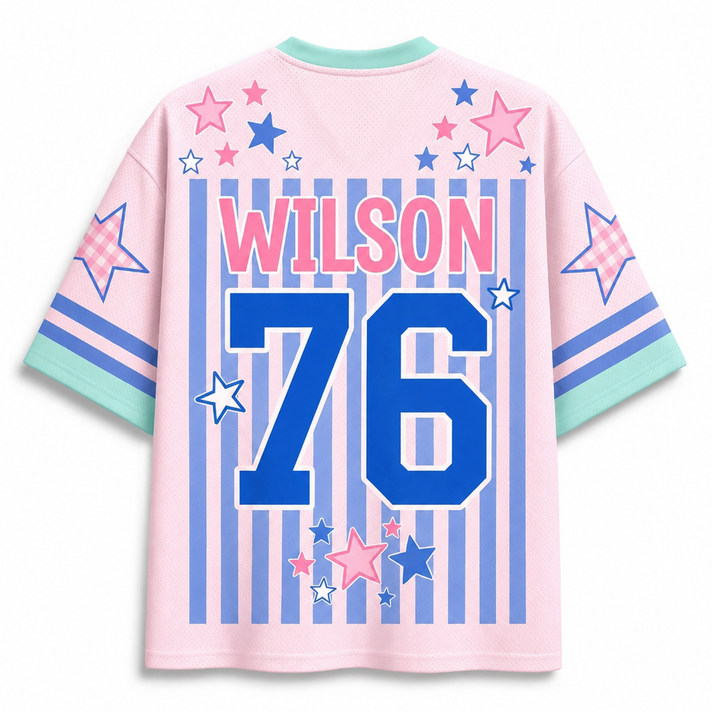 Chaotic Club Custom Stripes School Staff Matching Mesh Jersey