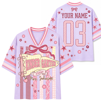 ChaoticClub Striped Grade & Name Teacher Mesh Jersey